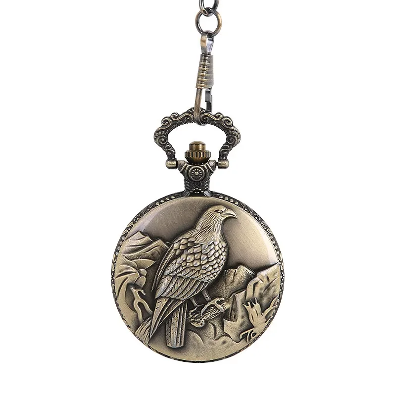Large thick chain classical embossed eagle overlooking the mountain pocket watch retro pocket watch
Large thick chain classical embossed eagle overlooking the mountain pocket watch retro pocket watch