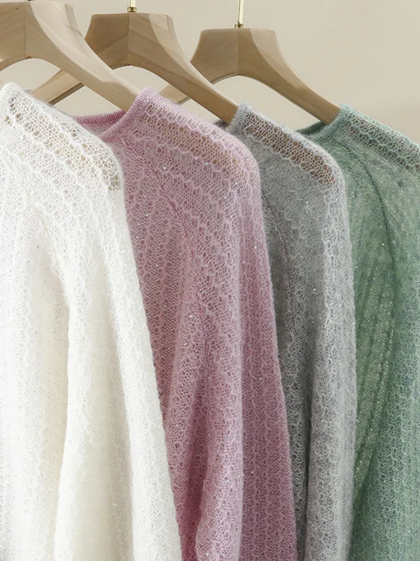 Ele Pearl Knitwear Alpaca Wool Sweater Aosphere Versatile Autumn Winter New Sle Commute Sle Long Sve round Ne
Ele Pearl Knitwear Alpaca Wool Sweater Aosphere Versatile Autumn Winter New Sle Commute Sle Long Sve round Ne