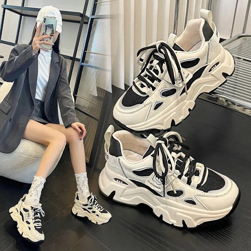 Women's sports shoes Korean version thick sole single lining dad shoes 2025 Spring and Autumn new height increasing casual shoes
Women's sports shoes Korean version thick sole single lining dad shoes 2025 Spring and Autumn new height increasing casual shoes