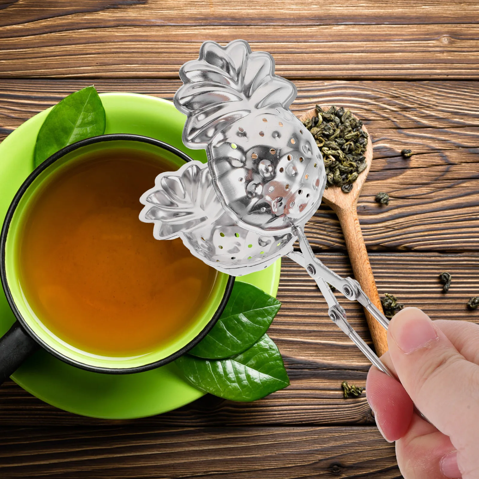 3Pcs Stainless Steel Tea Infusers Pineapple Shaped Heat Resistant Loose Leaf Tea Steeper for Home and Office
3Pcs Stainless Steel Tea Infusers Pineapple Shaped Heat Resistant Loose Leaf Tea Steeper for Home and Office