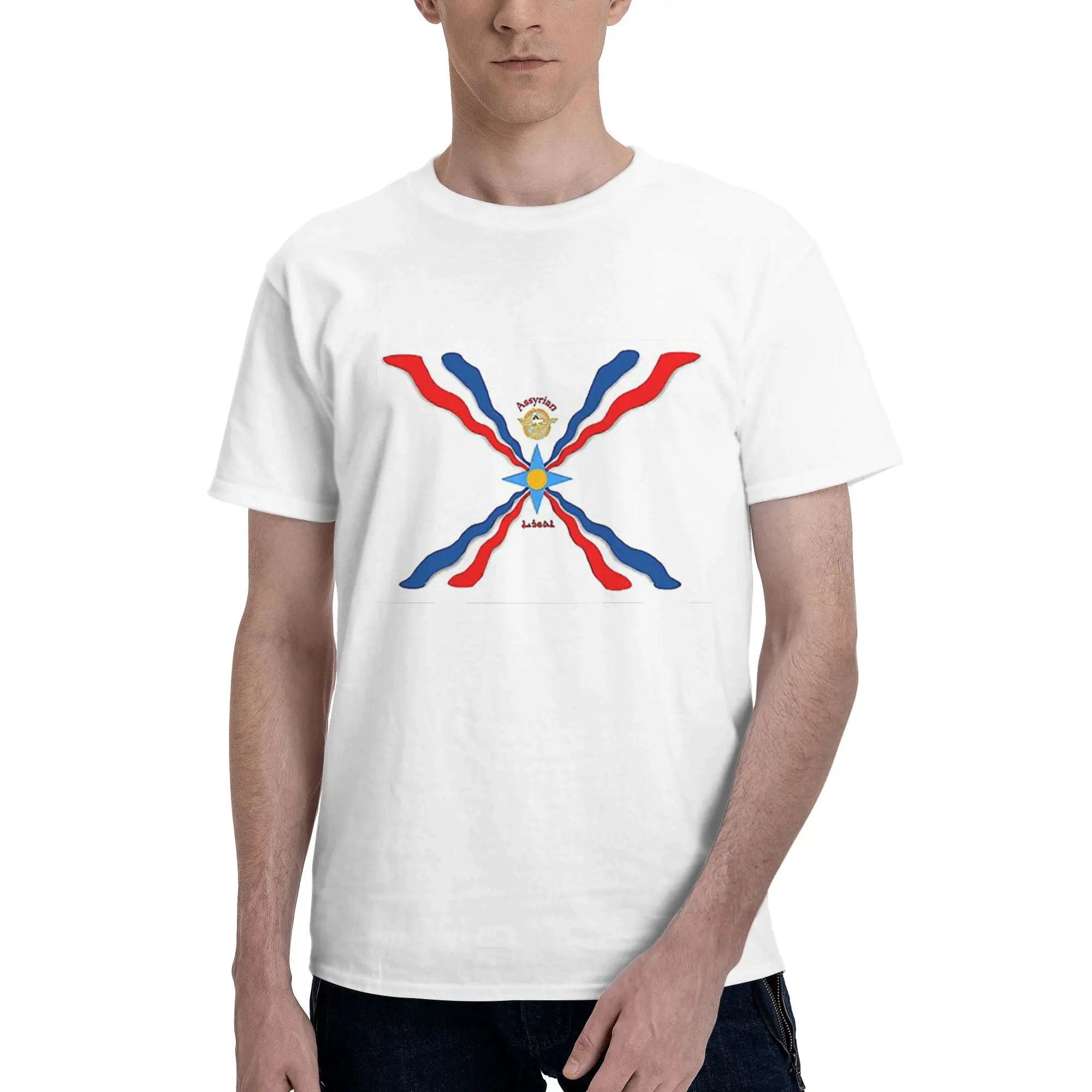 Luxury Assyrian Suryoyo Flag 100% Cotton T-Shirt Men's Oversized T Shirts Men O-Neck Short Sleeve S-6XL
Luxury Assyrian Suryoyo Flag 100% Cotton T-Shirt Men's Oversized T Shirts Men O-Neck Short Sleeve S-6XL