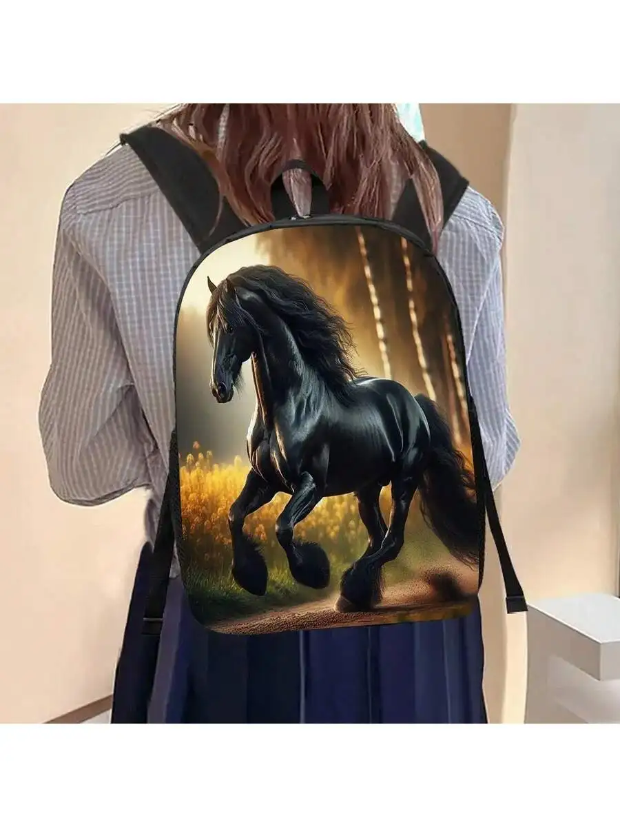 Black Horse Print 17 Inch Laptop Backpack Polyester Casual Unisex Backpack For Daily Commute
Black Horse Print 17 Inch Laptop Backpack Polyester Casual Unisex Backpack For Daily Commute