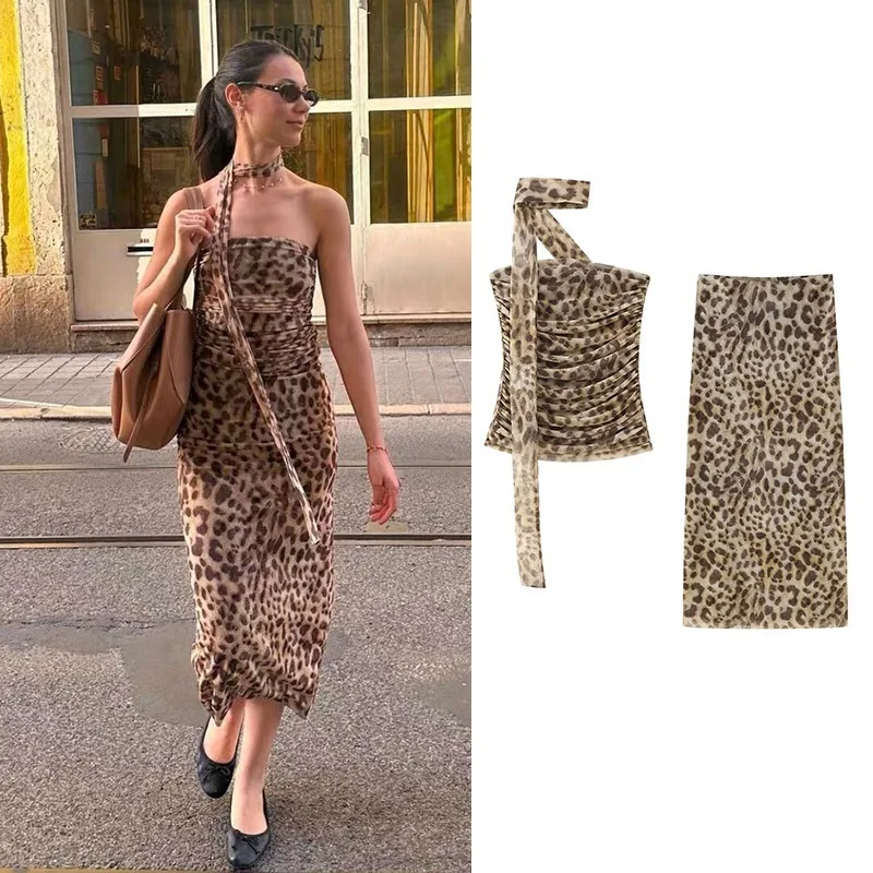 TRAFZR Women's Two Pieces Set Summer Suits 2025 Leopard Print Shoujo Girl Style Birthday Outfits Suit New in Full Number Holiday
TRAFZR Women's Two Pieces Set Summer Suits 2025 Leopard Print Shoujo Girl Style Birthday Outfits Suit New in Full Number Holiday