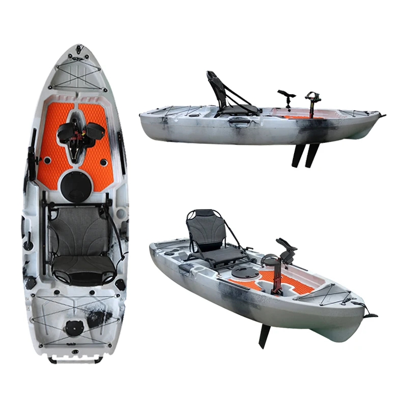 Одноместный каяк LLDPE 8 футов с педальным приводом, пластиковое каноэ для рыбалки, гребные лодки, каяк 
Одноместный каяк LLDPE 8 футов с педальным приводом, пластиковое каноэ для рыбалки, гребные лодки, каяк