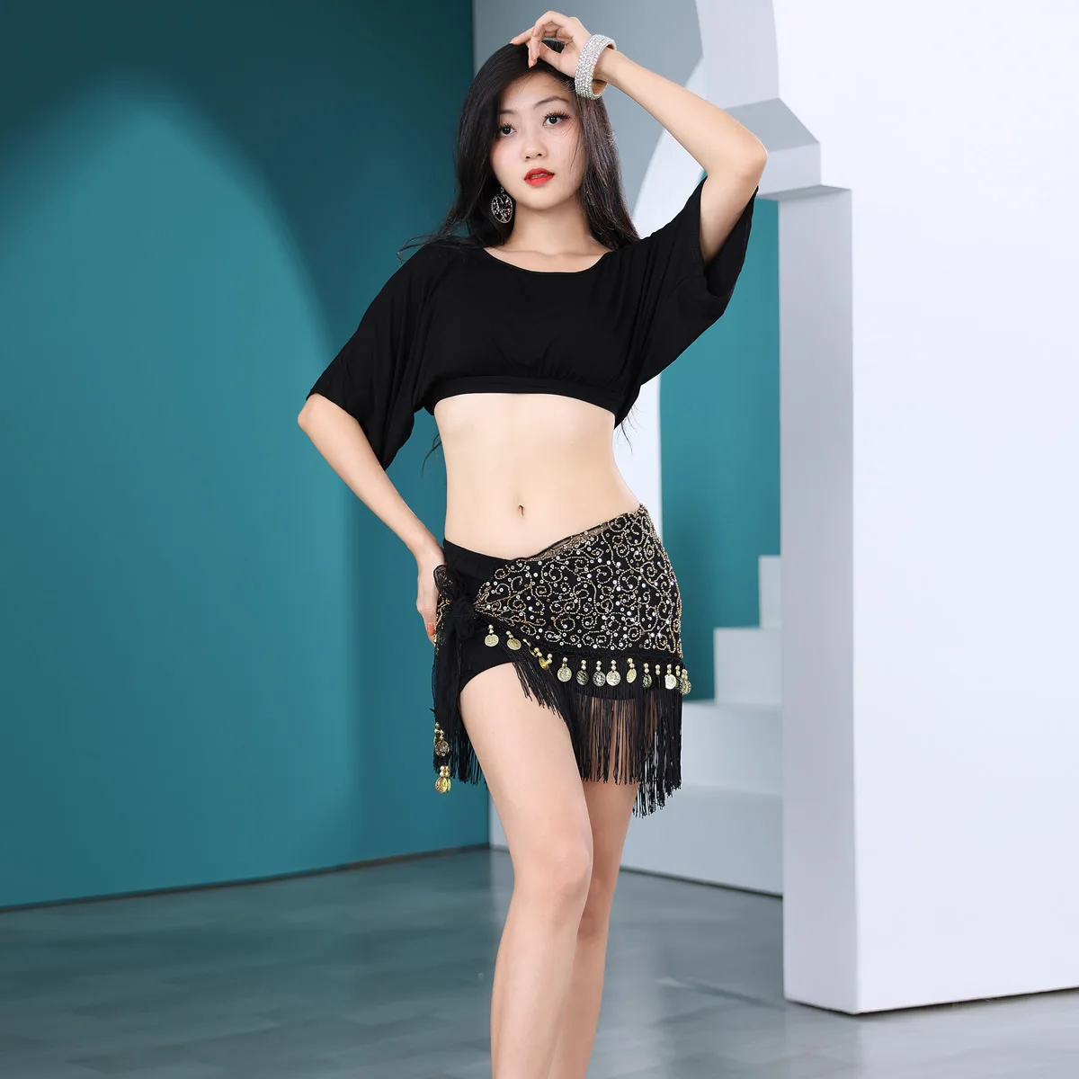 Belly Dance Waist Chain Female Practice Clothes Hip Scarf Beginner Triangle Scarf Bead Embroidery Tassel Waist Belt Waist Seal
Belly Dance Waist Chain Female Practice Clothes Hip Scarf Beginner Triangle Scarf Bead Embroidery Tassel Waist Belt Waist Seal
