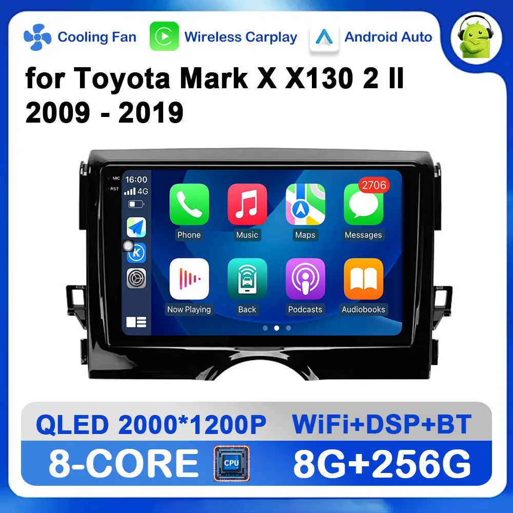 Car Multimedia Radio Video Player 9 inch Android OS for Toyota Mark X X130 2 II 2009 - 2019 GPS Navi WiFi Bluetooth Auto Tools 
Car Multimedia Radio Video Player 9 inch Android OS for Toyota Mark X X130 2 II 2009 - 2019 GPS Navi WiFi Bluetooth Auto Tools