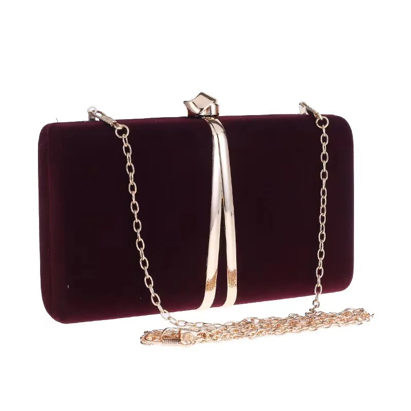 Elegant Velvet Clutch Bag Women Luxury Hard Box Gold Metal Clasp Evening Purse Wedding Party Mother's Banquet Burgundy Handbag
Elegant Velvet Clutch Bag Women Luxury Hard Box Gold Metal Clasp Evening Purse Wedding Party Mother's Banquet Burgundy Handbag