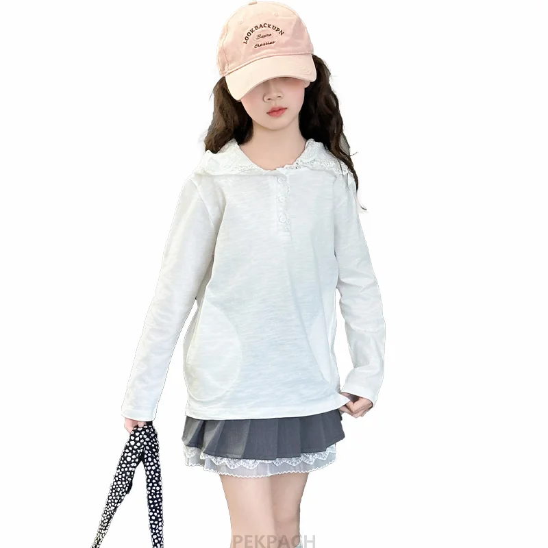 Fashion Korean Kids Lace Hoodies Sweatshirt for Girls Cotton Hooded Tops New Spring Autumn Long Sleeve T-shirt Clothes for Child
Fashion Korean Kids Lace Hoodies Sweatshirt for Girls Cotton Hooded Tops New Spring Autumn Long Sleeve T-shirt Clothes for Child