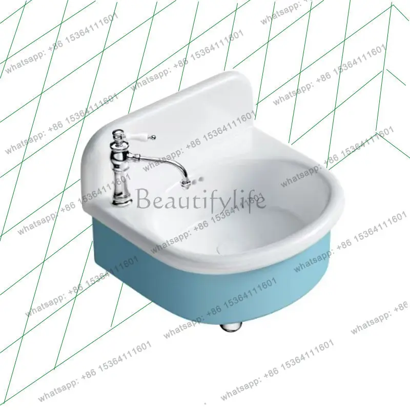 Deep bottom retro ceramic wash basin wall-mounted American washbasin
Deep bottom retro ceramic wash basin wall-mounted American washbasin