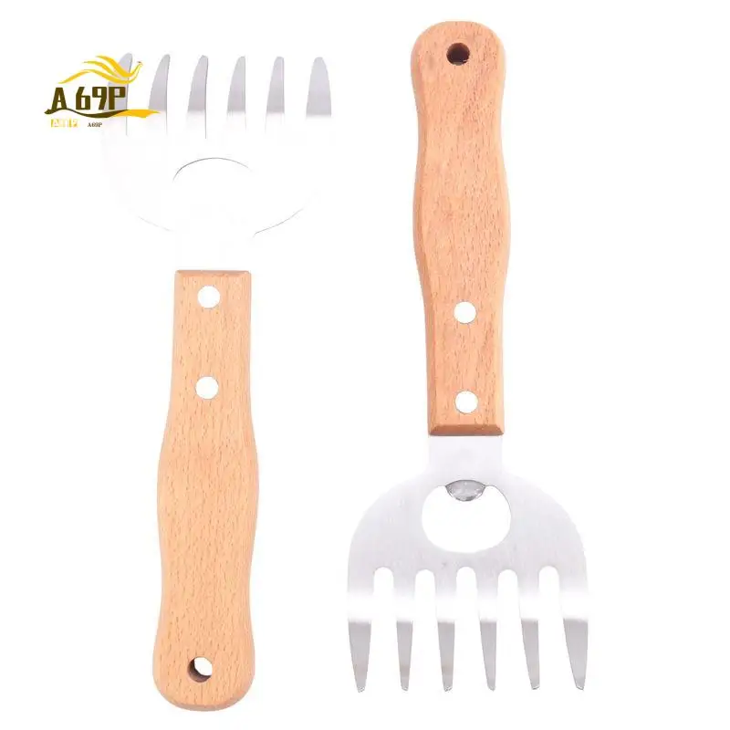 A69P-Meat Shredding Claws X2 - Stainless Steel Bear Claws With Long Wood Handles For Effortless BBQ Shredding
A69P-Meat Shredding Claws X2 - Stainless Steel Bear Claws With Long Wood Handles For Effortless BBQ Shredding