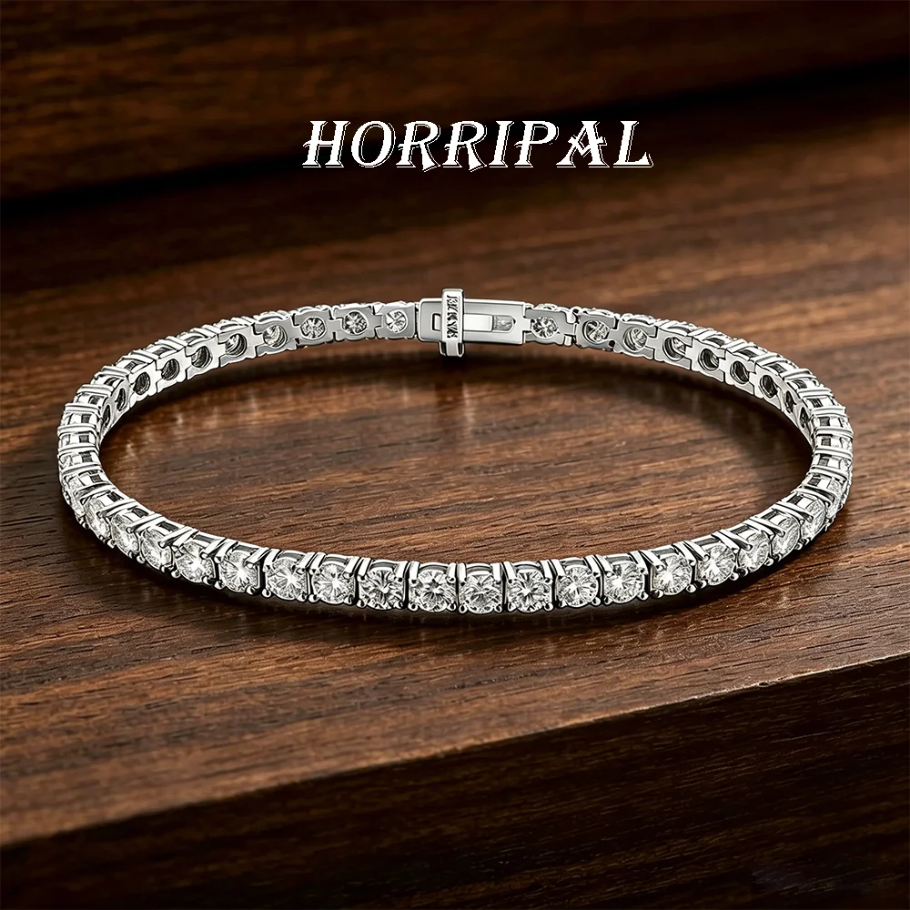 HORRIPAL 2026 New 3.5MM D VVS1 Moissanite Tennis Bracelet for Man Women S925 Sterling Silver GRA Sparkling Classic Fine Jewelry
HORRIPAL 2026 New 3.5MM D VVS1 Moissanite Tennis Bracelet for Man Women S925 Sterling Silver GRA Sparkling Classic Fine Jewelry