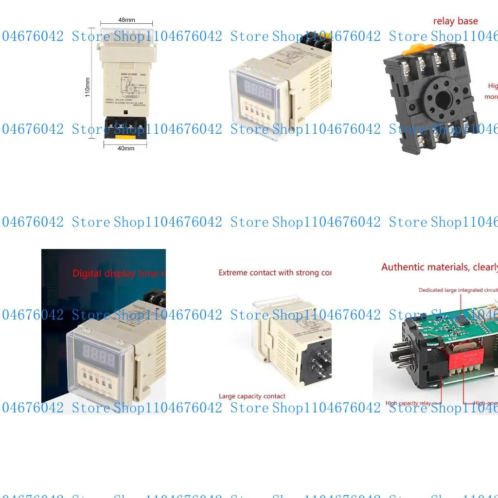 5asd Small Digital Display DH48S-2Z Time Cycle Time Control Delayer AC110V 220V DC12V 24V with Base Socket
5asd Small Digital Display DH48S-2Z Time Cycle Time Control Delayer AC110V 220V DC12V 24V with Base Socket