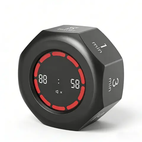 Mini Digitale Timer Gravity Flip Pomodoro Timer 1-90 Minuten Countdown Kookwekker Perfect voor Werken Leren Koken Studie