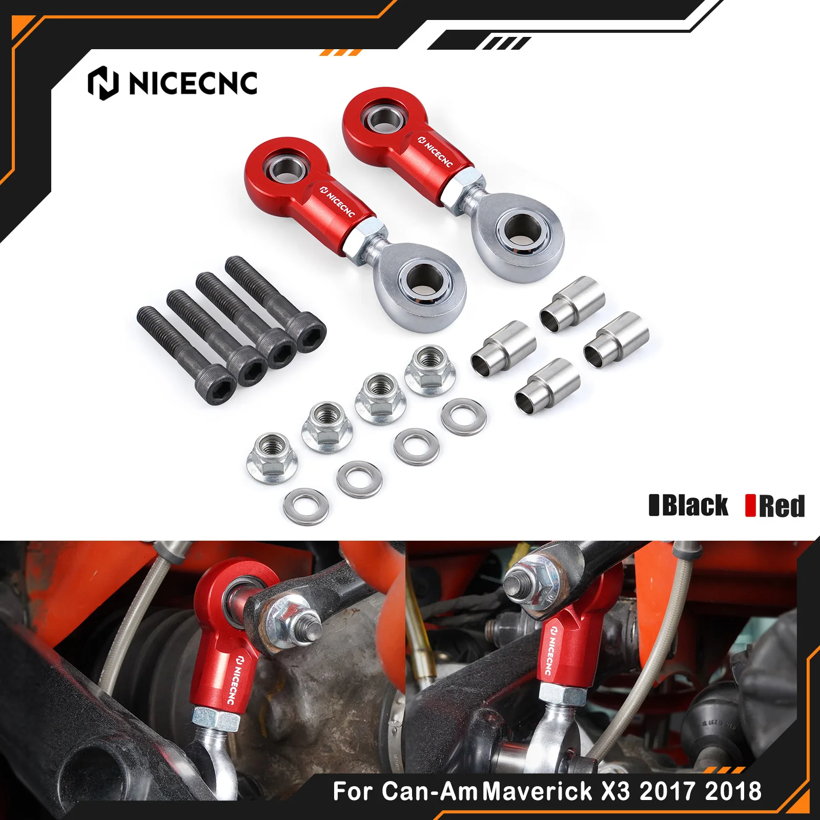 NICECNC For Can Am Maverick X3 2017-2018 New UTV Front & Rear Sway Bar Stabilizer Link Kit Max R 4x4 Turbo Aluminum 706202765
NICECNC For Can Am Maverick X3 2017-2018 New UTV Front & Rear Sway Bar Stabilizer Link Kit Max R 4x4 Turbo Aluminum 706202765