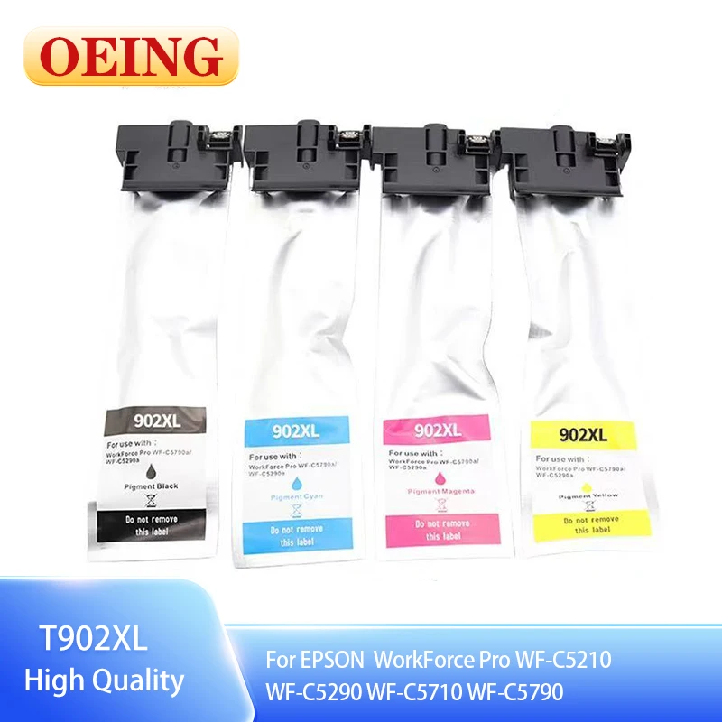 T902 T902XXL T902XL 902XL Совместимый цветной картридж для струйных чернил для Epson WorkForce Pro WF-C5210 WF-C5290 WF-C5710 WF-C5790
T902 T902XXL T902XL 902XL Совместимый цветной картридж для струйных чернил для Epson WorkForce Pro WF-C5210 WF-C5290 WF-C5710 WF-C5790