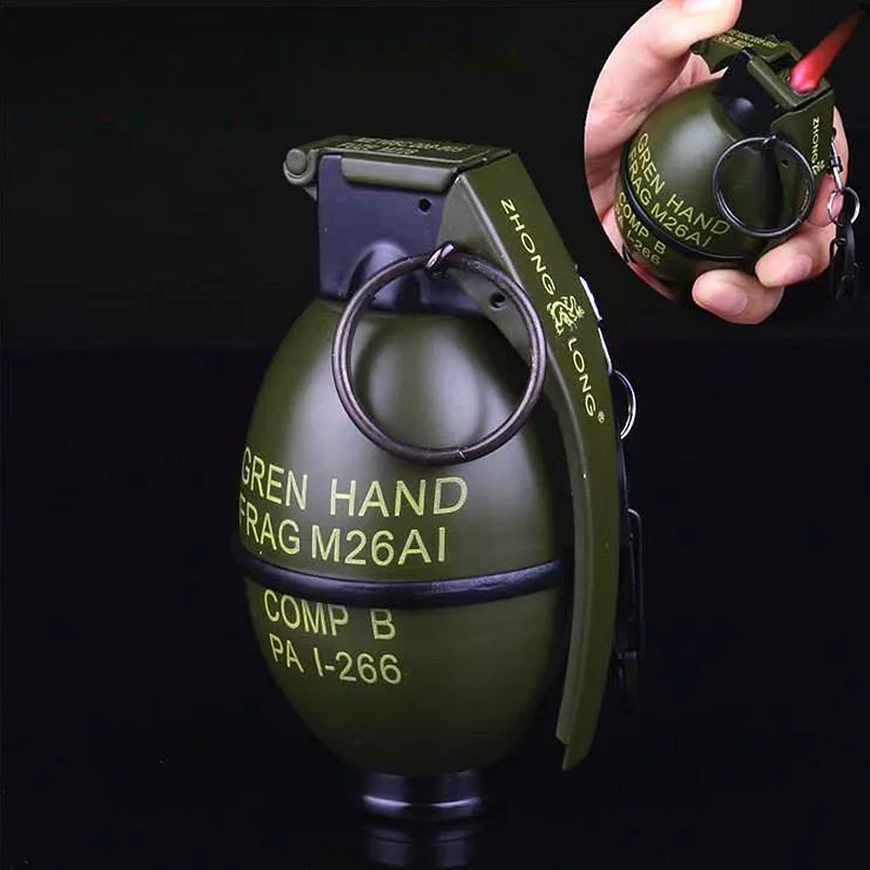 New Grenade Lighter Metal Windproof Grinding Wheel Open Fire Butane Inflatable Cigarette Lighters & Smoking Accessories Ignifier
New Grenade Lighter Metal Windproof Grinding Wheel Open Fire Butane Inflatable Cigarette Lighters & Smoking Accessories Ignifier