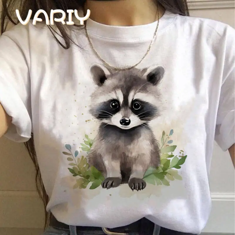 Cute Raccoon Graphic T-shirt For Women Animals Printing Tee-shirt Kawaii Cartoon Tshirts Casual Short Sleeves High Street Tees
Cute Raccoon Graphic T-shirt For Women Animals Printing Tee-shirt Kawaii Cartoon Tshirts Casual Short Sleeves High Street Tees