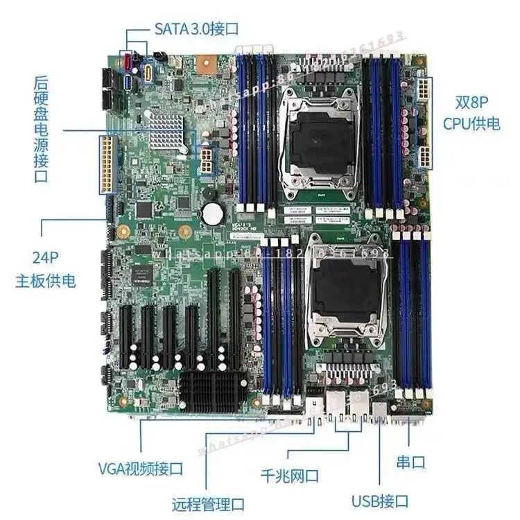 Motherboard Dual X99 Server Motherboard C612 Chip E-ATX 2680v4 Supports Unique Display RD450X
Motherboard Dual X99 Server Motherboard C612 Chip E-ATX 2680v4 Supports Unique Display RD450X