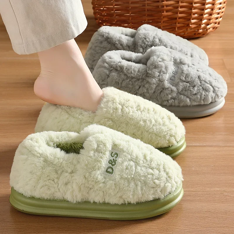 Winter Slippers Women Warm Plush Slip-on Couples Home Cotton Shoes Non-Slip Comfortable Flats Man Soft Non-slip Cotton Slippers
Winter Slippers Women Warm Plush Slip-on Couples Home Cotton Shoes Non-Slip Comfortable Flats Man Soft Non-slip Cotton Slippers