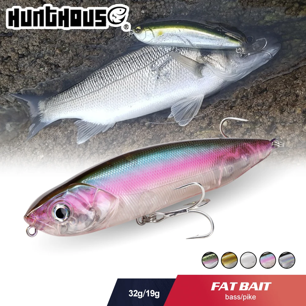 Hunthouse Topwater Pencil Fishing Hard Lure 100mm/19g 120mm/32g Surface Floating Stickbait Wobbler For Bass Bluefish Perch
Hunthouse Topwater Pencil Fishing Hard Lure 100mm/19g 120mm/32g Surface Floating Stickbait Wobbler For Bass Bluefish Perch