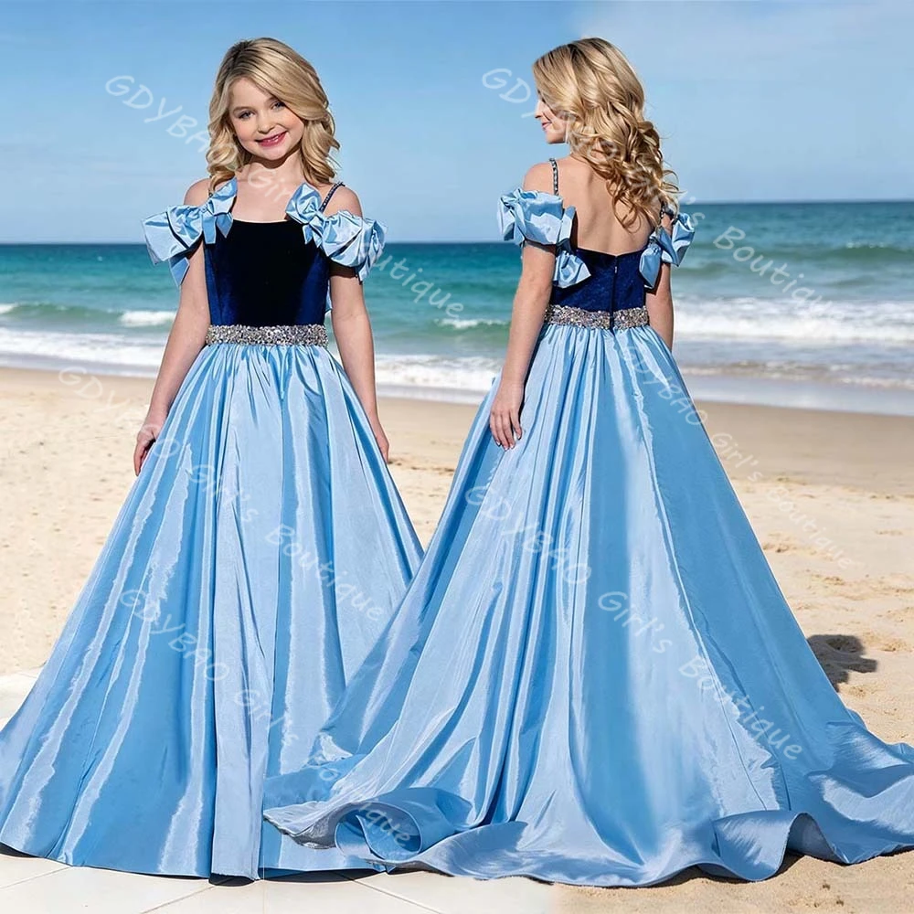 Elegant Flower Girl Dress Spaghetti Straps Backless Princess Pageant Dress with Sequined Sashes Kids Customized Vestidos de Nina
Elegant Flower Girl Dress Spaghetti Straps Backless Princess Pageant Dress with Sequined Sashes Kids Customized Vestidos de Nina