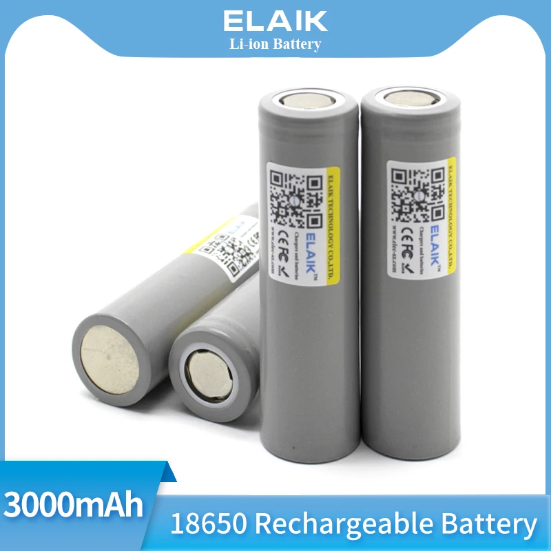 Литиевая аккумуляторная батарея ELAIK 1-20 шт., 100% оригинал, 18650, 3,7 в, 3000 мАч, продажа от производителя
Литиевая аккумуляторная батарея ELAIK 1-20 шт., 100% оригинал, 18650, 3,7 в, 3000 мАч, продажа от производителя