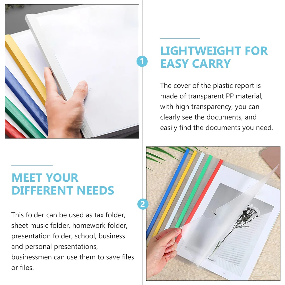 Plastic Presentation Folders 10pcs A4 Size Clear Report Cover File Organizer for Office School Project Documents Holder
Plastic Presentation Folders 10pcs A4 Size Clear Report Cover File Organizer for Office School Project Documents Holder