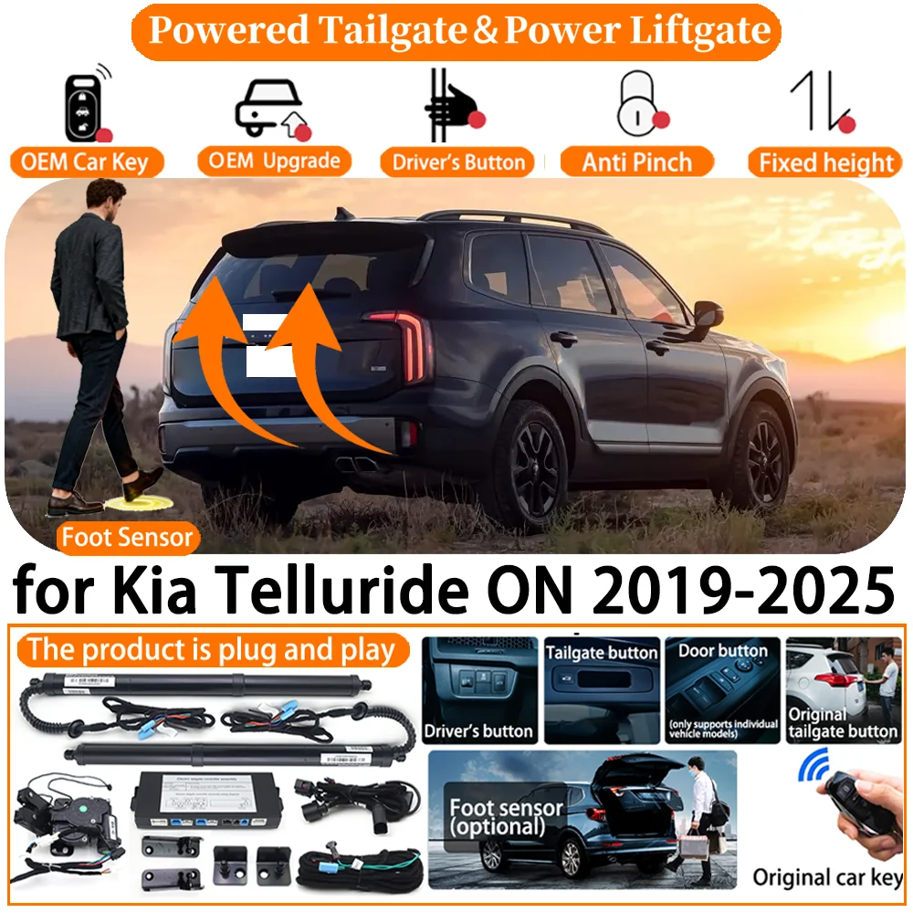 Smart Powered Tailgate System Automatic Electric Tail Gate Lifting kit Control Lifting Trunk for Kia Telluride ON 2019-2025
Smart Powered Tailgate System Automatic Electric Tail Gate Lifting kit Control Lifting Trunk for Kia Telluride ON 2019-2025