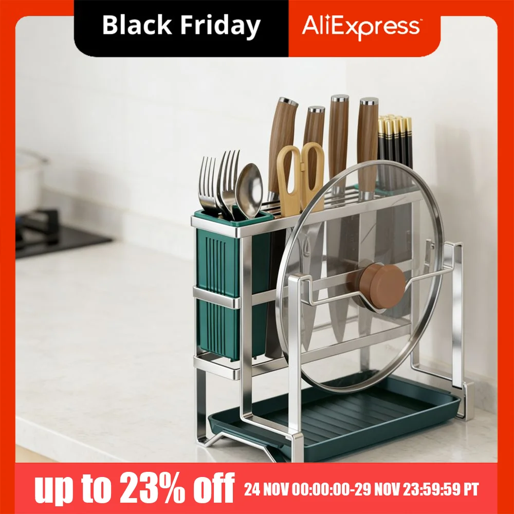 Stainless Steel Cutter Cutting Board Storage Rack Rustproof Space Saving Cutter Holder with Drainage Tray Stable Chopsticks Rack
Stainless Steel Cutter Cutting Board Storage Rack Rustproof Space Saving Cutter Holder with Drainage Tray Stable Chopsticks Rack