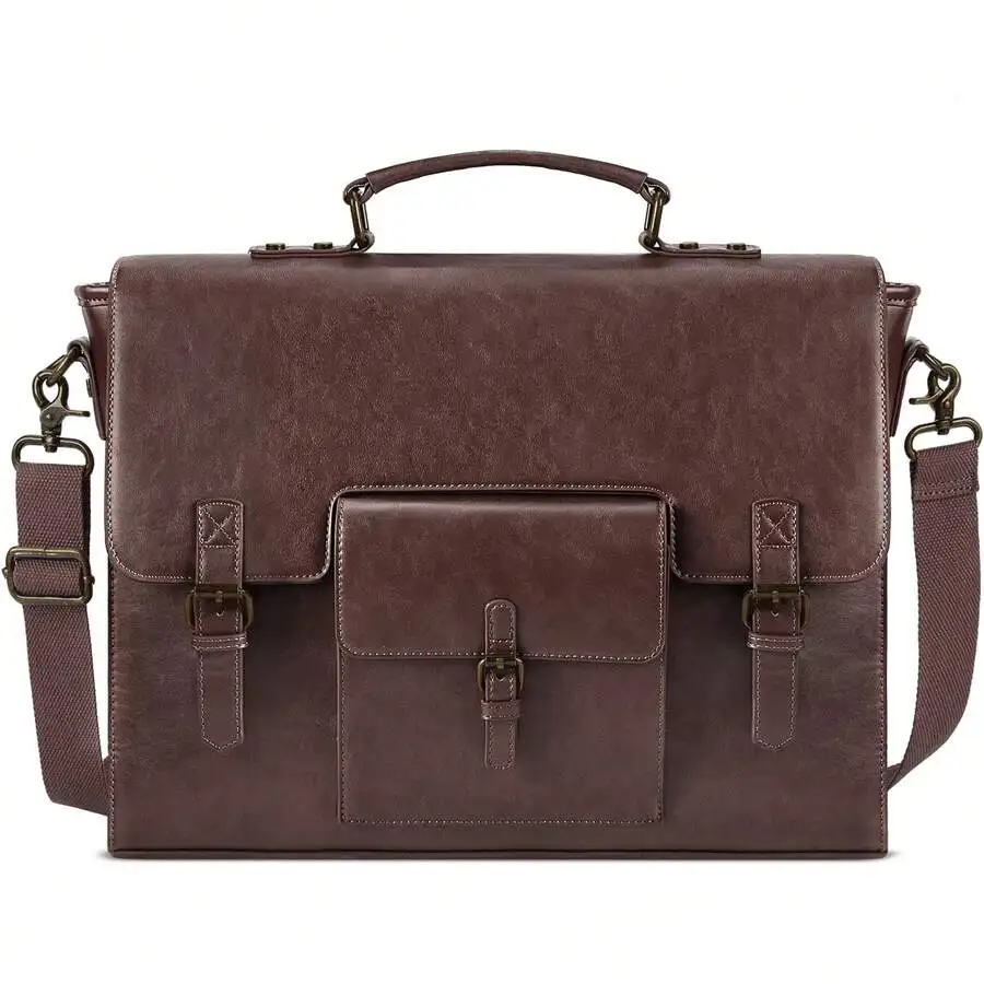 Men's Vintage Leather Messenger Bag: Waterproof 15.6" Laptop Briefcase, Large Satchel for Office & Travel.
Men's Vintage Leather Messenger Bag: Waterproof 15.6" Laptop Briefcase, Large Satchel for Office & Travel.