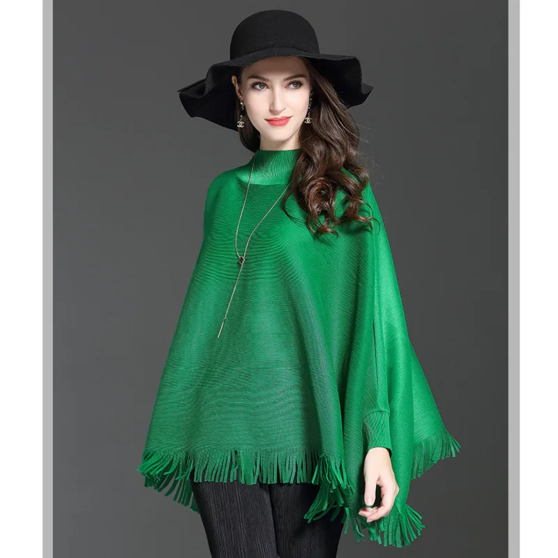 Tassel Cape Women Clothing Spring Autumn New Loose Bat Sleeve Tops Poncho Mujer Turtleneck Solid Color Pullover T Shirt
Tassel Cape Women Clothing Spring Autumn New Loose Bat Sleeve Tops Poncho Mujer Turtleneck Solid Color Pullover T Shirt