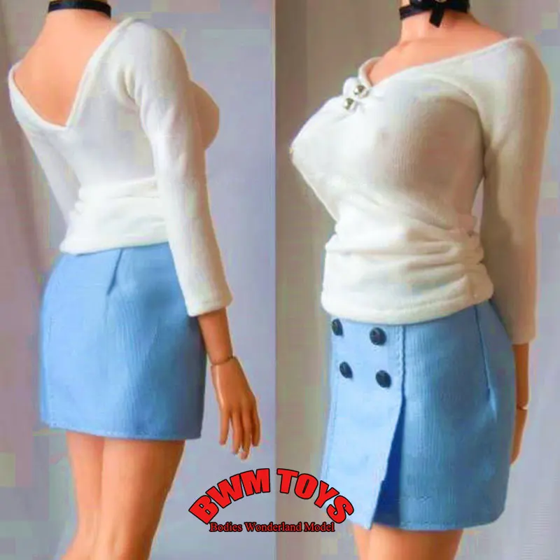 In Stock 1/6 Scale Female Soldier White V-neck Casual Long Sleeve Top Tight Bodycon Skirt For 12inch PH Action Figure Doll
In Stock 1/6 Scale Female Soldier White V-neck Casual Long Sleeve Top Tight Bodycon Skirt For 12inch PH Action Figure Doll