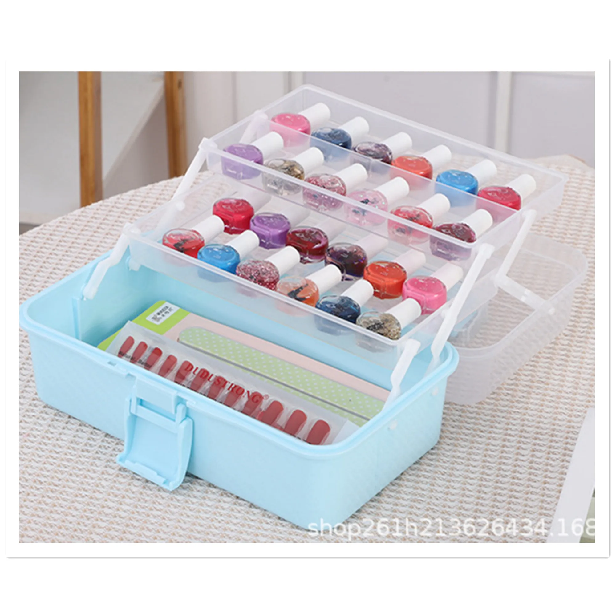Triple layer portable storage box foldable oversized hardware toolbox nail box art debris plastic storage box
Triple layer portable storage box foldable oversized hardware toolbox nail box art debris plastic storage box