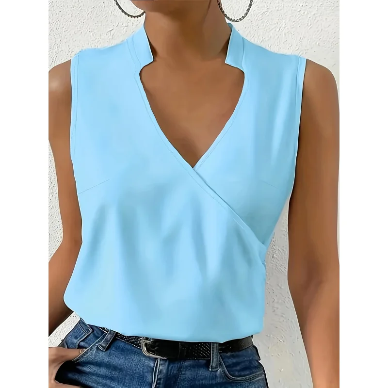 Fashionable Summer Easy Sleeveless Solid Color Women'S Shirt, Loose And Casual, Versatile Office Top Women
Fashionable Summer Easy Sleeveless Solid Color Women'S Shirt, Loose And Casual, Versatile Office Top Women