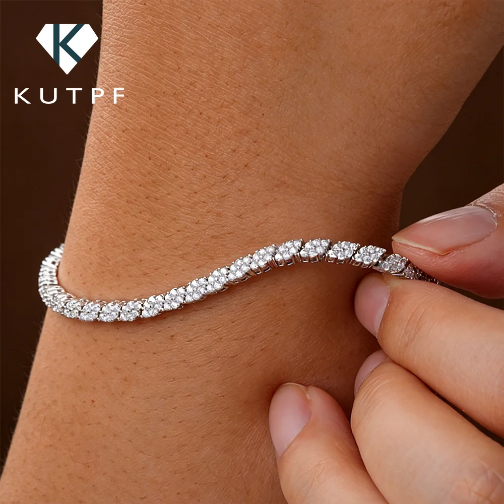 Rhombus Shape Full Moissanite Tennis Bracelets for Women Men S925 Silver D Color Sparkling Diamond Bangles with Certificate
Rhombus Shape Full Moissanite Tennis Bracelets for Women Men S925 Silver D Color Sparkling Diamond Bangles with Certificate