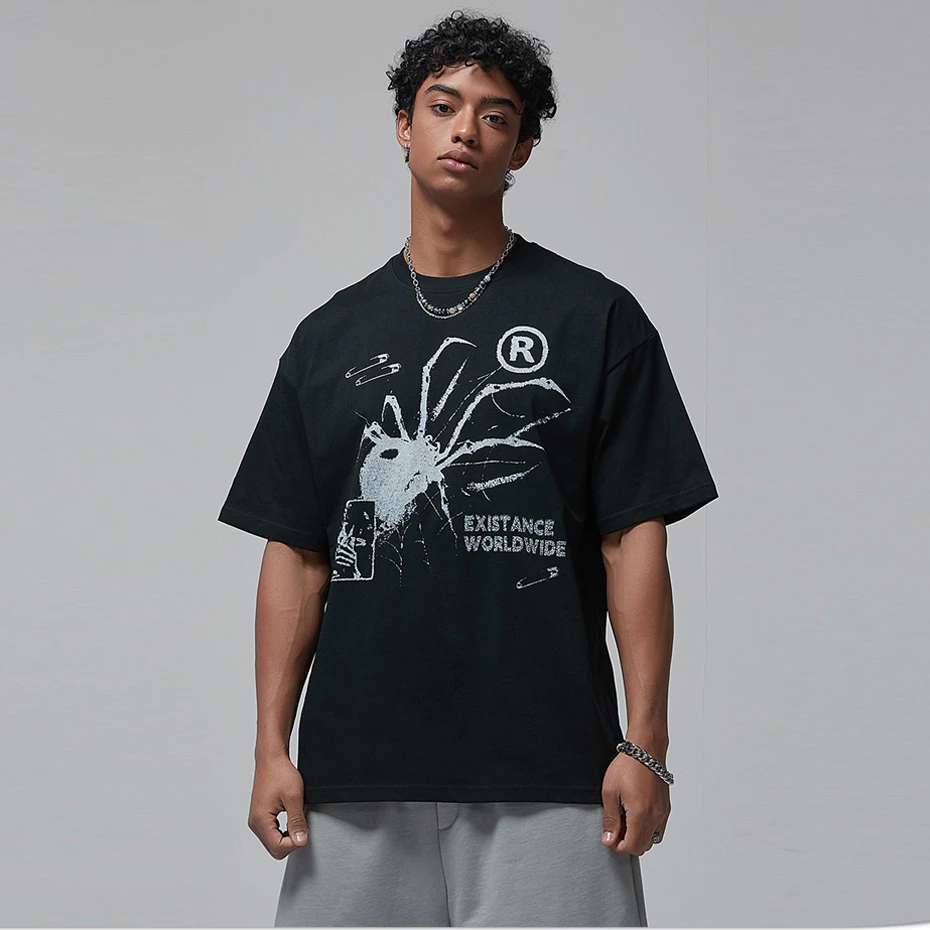 Streetwear Spider Print T-shirt Men Vintage Oversize Tshirt Summer Tops Tees Short Sleeve Print Shirt Cotton
Streetwear Spider Print T-shirt Men Vintage Oversize Tshirt Summer Tops Tees Short Sleeve Print Shirt Cotton