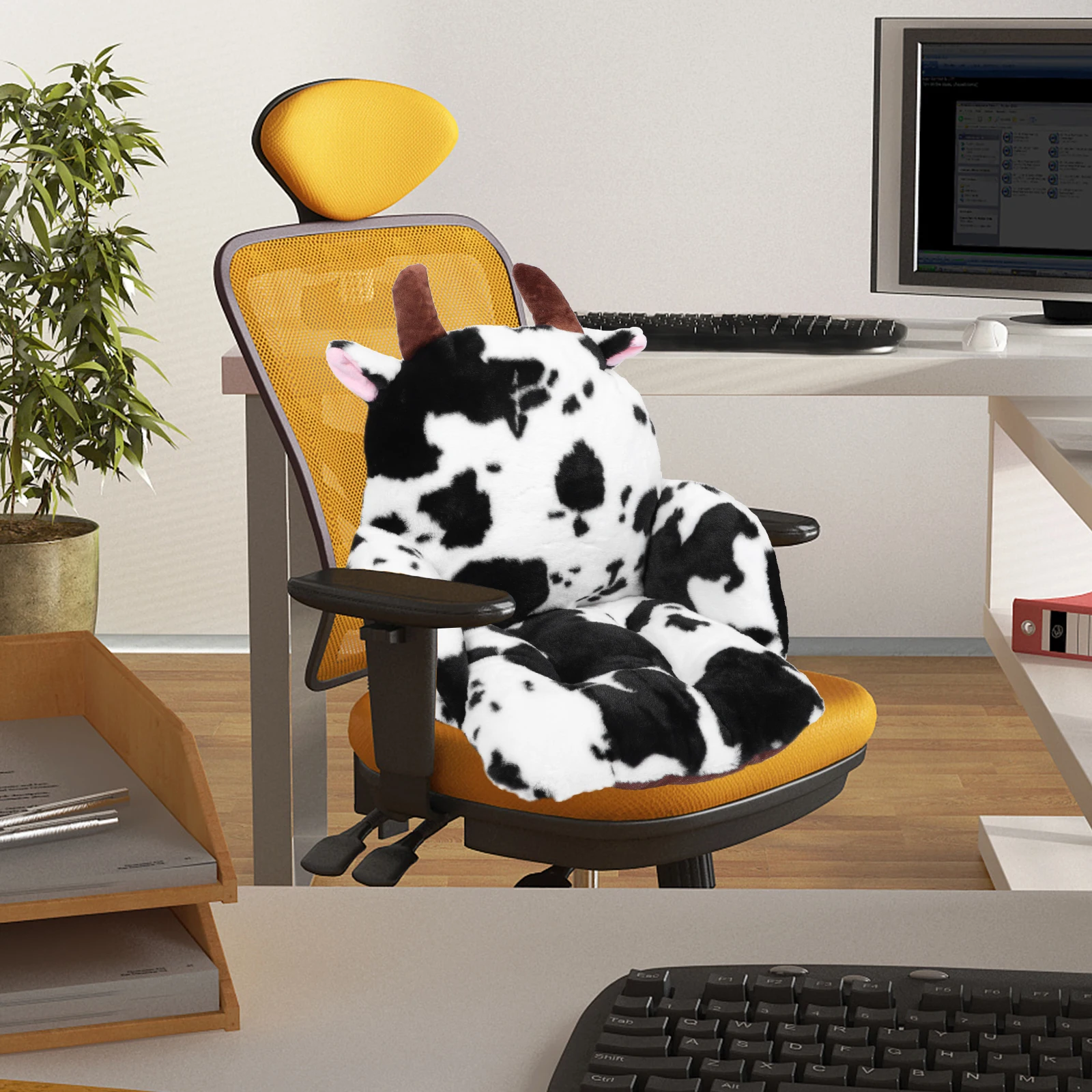 1Pcs Adorable Cartoon Cow Seat Cushion Mat Comfortable Chair Cushion Pad Soft for Dining Room Office Sofa Support 
1Pcs Adorable Cartoon Cow Seat Cushion Mat Comfortable Chair Cushion Pad Soft for Dining Room Office Sofa Support