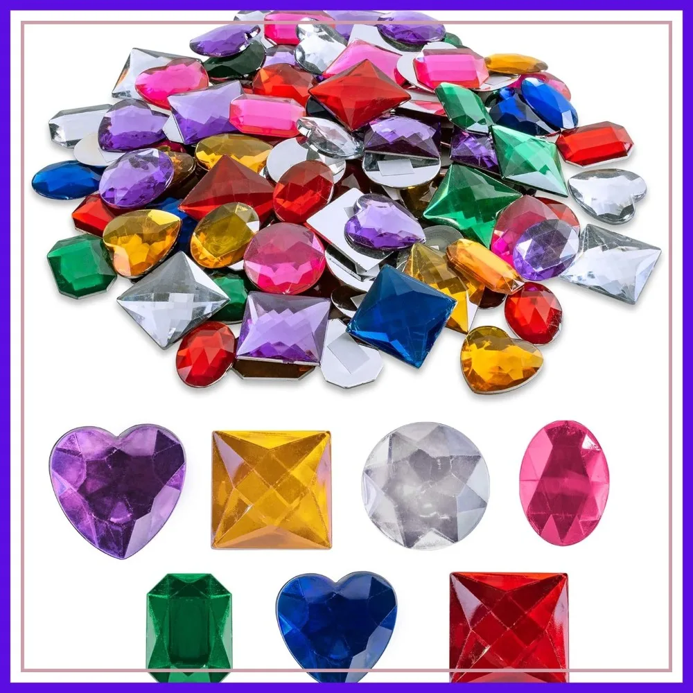 1" Adhesive Heart Star Round Gems for Crafts, Party Decor, 100 Pack
1" Adhesive Heart Star Round Gems for Crafts, Party Decor, 100 Pack