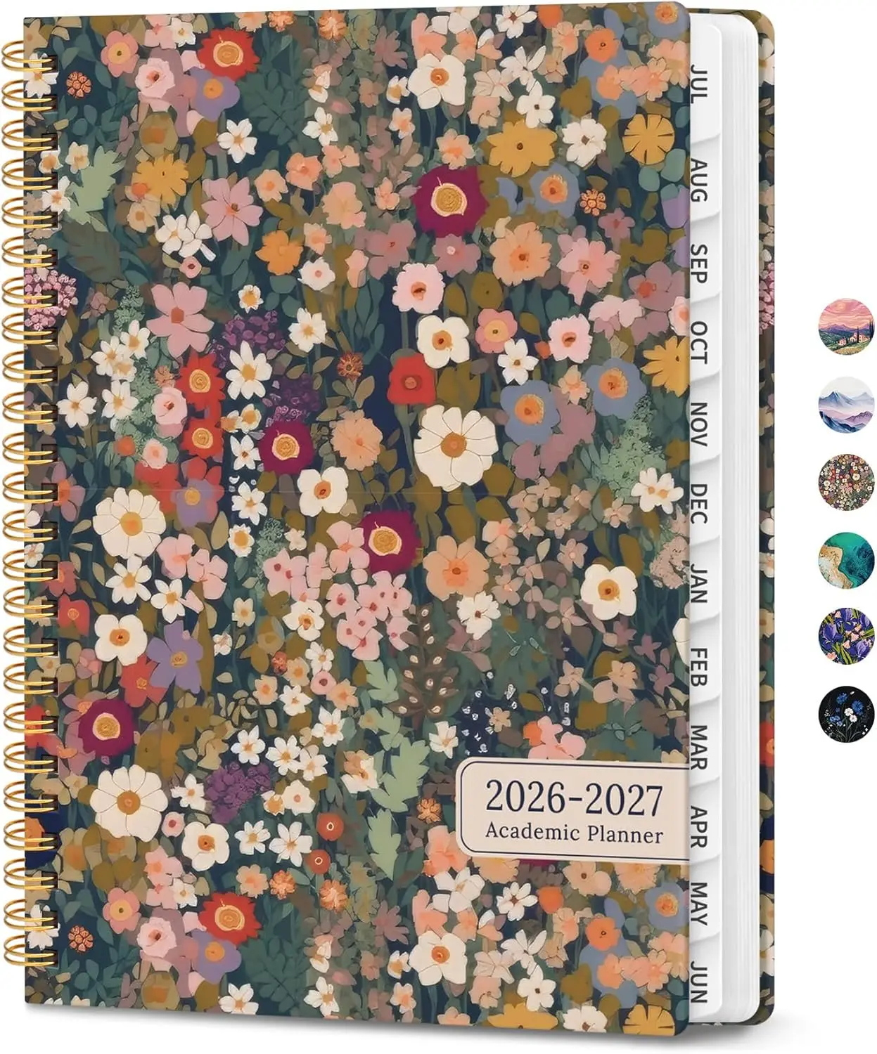 Academic Planner 2026-2027, Monthly and Weekly Hardcover with Tabs, A5 (6.3" x 8.5") for School Office - Garden
Academic Planner 2026-2027, Monthly and Weekly Hardcover with Tabs, A5 (6.3" x 8.5") for School Office - Garden