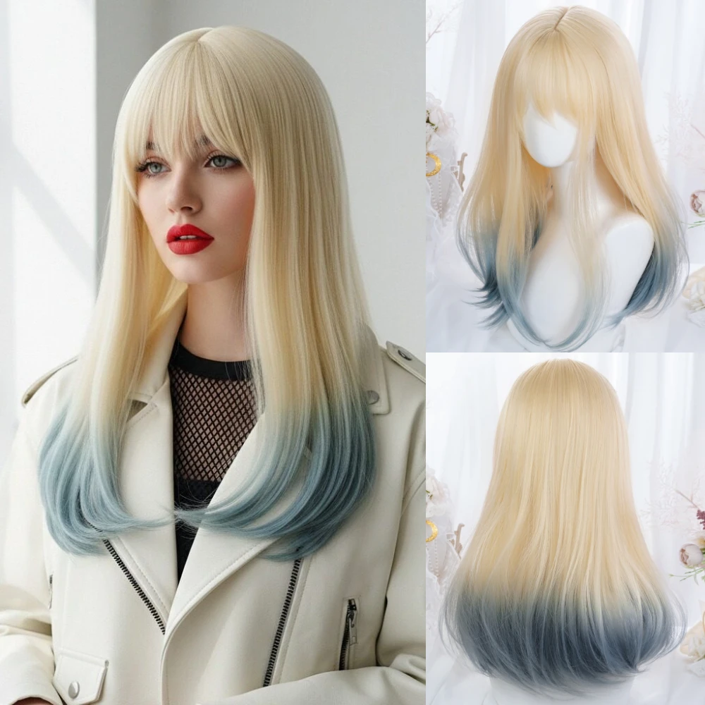 Аниме-игра, косплей, синий омбре, блондинка, короткий прямой синтетический парик с челкой, термостойкий женский повседневный парик для вечеринок
Аниме-игра, косплей, синий омбре, блондинка, короткий прямой синтетический парик с челкой, термостойкий женский повседневный парик для вечеринок