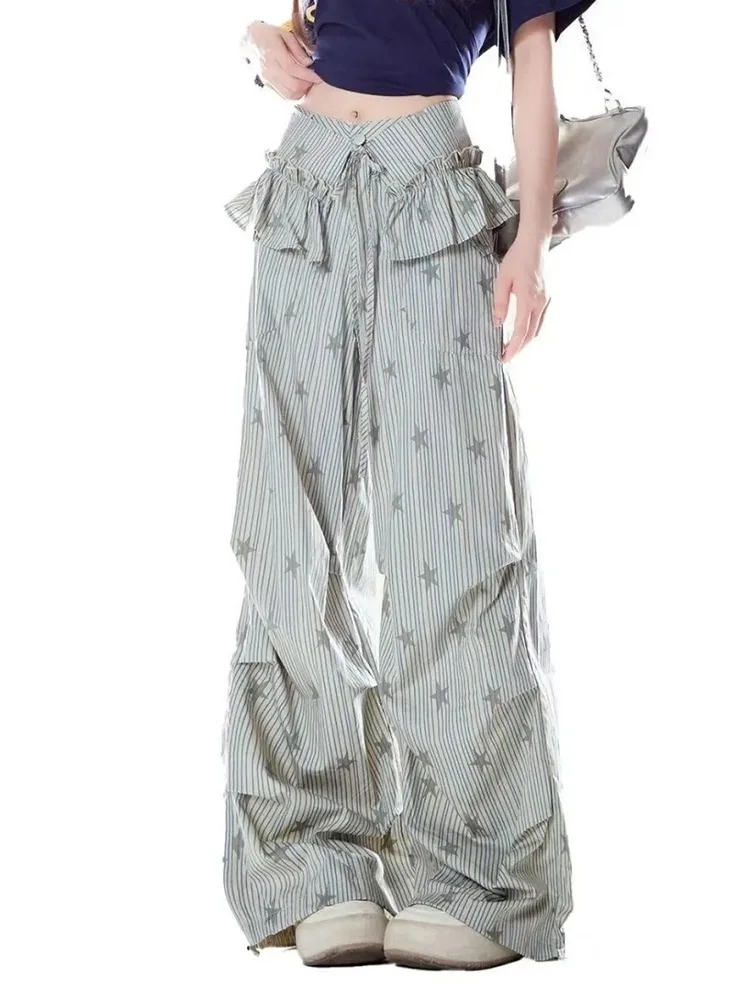 Stars Print Y2K Cargo Pant Women Vintage Streetwear Loose High Waist Design Trousers Hip Hop Retro American Casual Wide Leg Pant
Stars Print Y2K Cargo Pant Women Vintage Streetwear Loose High Waist Design Trousers Hip Hop Retro American Casual Wide Leg Pant