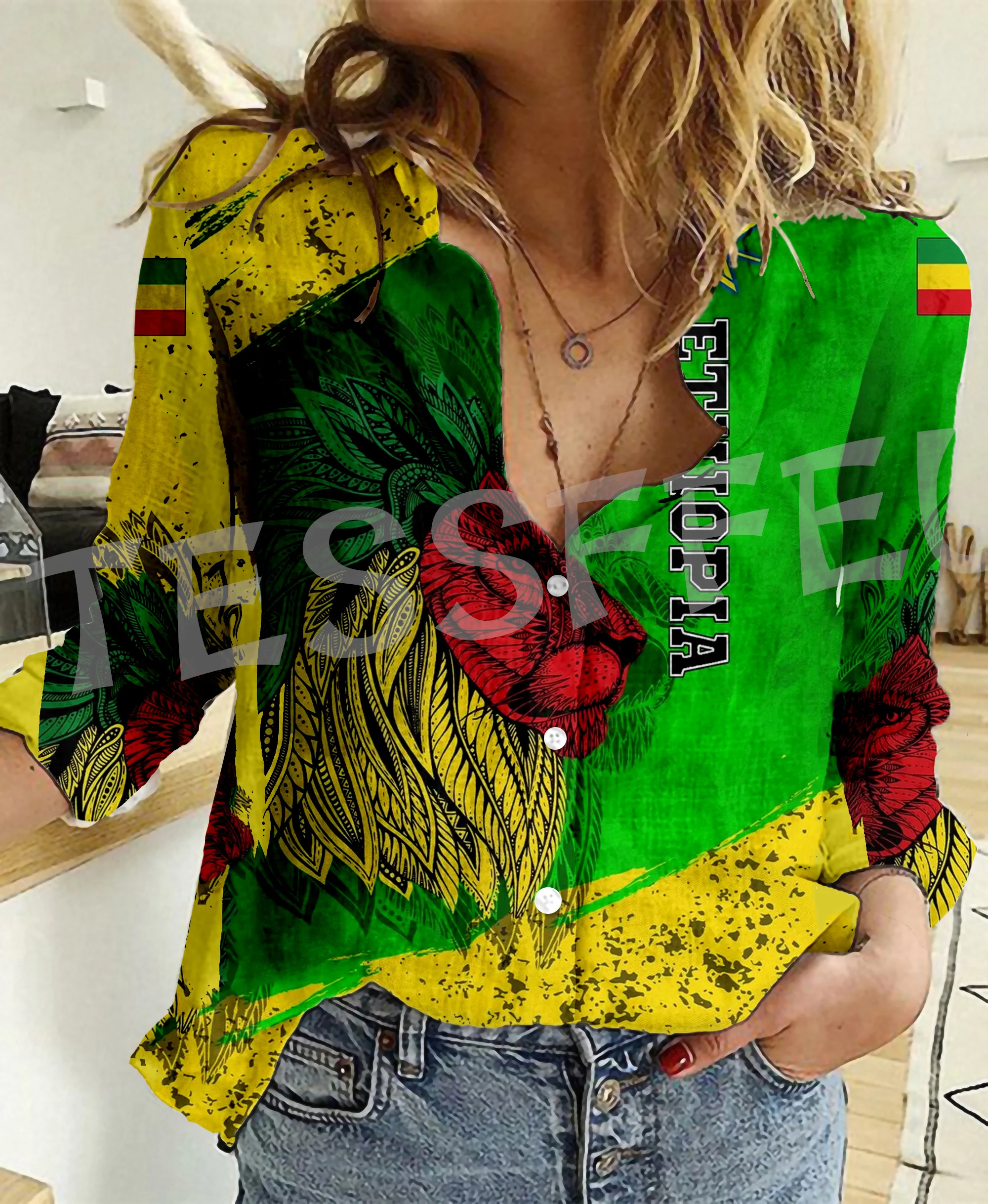 Africa Ethiopia Reggae Lion Vintage Tattoo Retro 3DPrint Streetawear Harajuku Women Casual Button-Down Shirts Long Sleeves XA8
Africa Ethiopia Reggae Lion Vintage Tattoo Retro 3DPrint Streetawear Harajuku Women Casual Button-Down Shirts Long Sleeves XA8