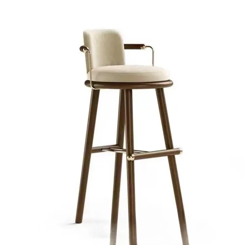 Wooden Nordic Office Elegant Bar Chair With Backrest High Stools Metal Bar Chair Relaxing Chaise De Bar Velour Hotel Furniture
Wooden Nordic Office Elegant Bar Chair With Backrest High Stools Metal Bar Chair Relaxing Chaise De Bar Velour Hotel Furniture