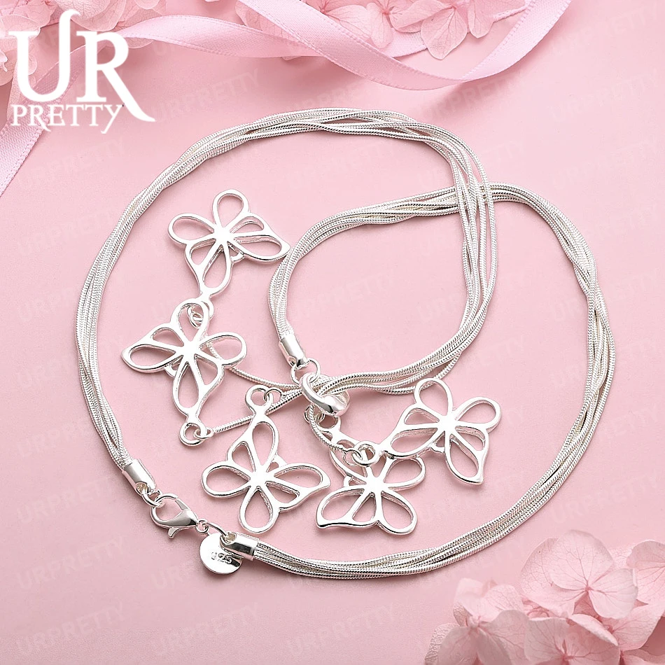 925 Sterling Silver Five Snake Chain Butterfly Pendant Necklace Women Party Birthday Gift Wedding Fashion Jewelry
925 Sterling Silver Five Snake Chain Butterfly Pendant Necklace Women Party Birthday Gift Wedding Fashion Jewelry