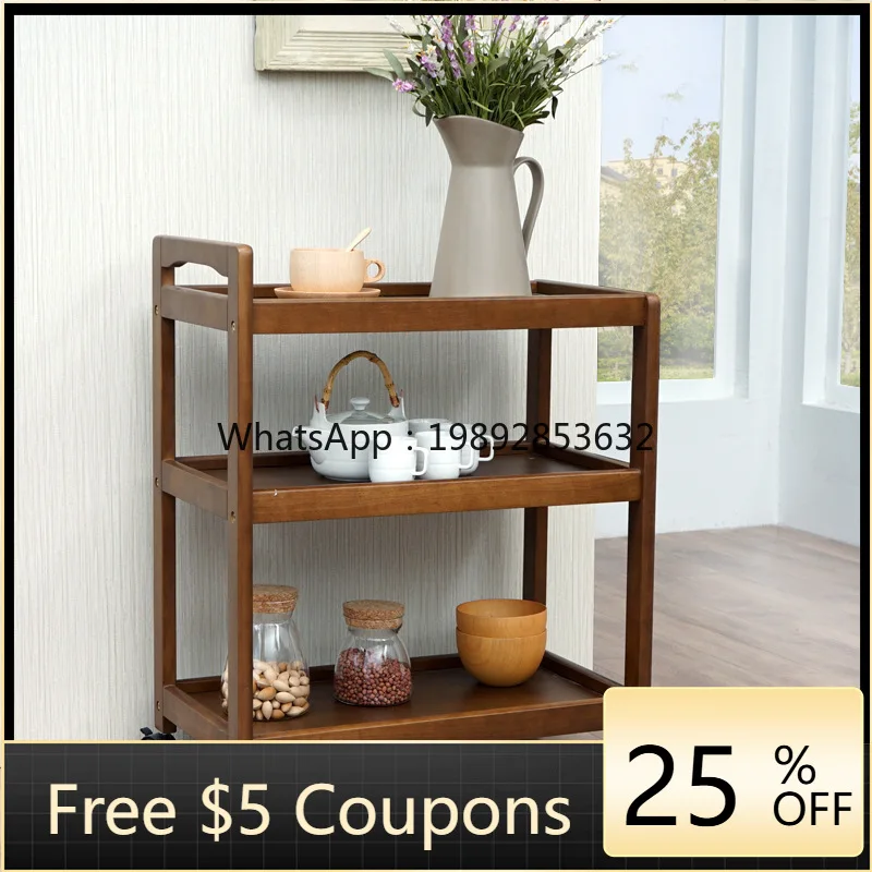 LYY Solid Wood Mobile Three-Tier Dining Cart Tea Cart Household Kitchen Storage Rack Wine Restaurant Small Trolley
LYY Solid Wood Mobile Three-Tier Dining Cart Tea Cart Household Kitchen Storage Rack Wine Restaurant Small Trolley