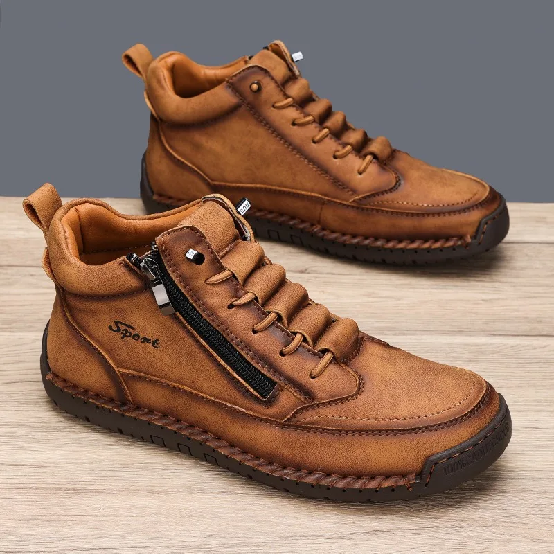 Mens Large Size 36-48 Handmade Ankle Boots Vintage Lace Up Breathable High Top Boots Outdoor Hiking Casual Couple Platform Shoes
Mens Large Size 36-48 Handmade Ankle Boots Vintage Lace Up Breathable High Top Boots Outdoor Hiking Casual Couple Platform Shoes