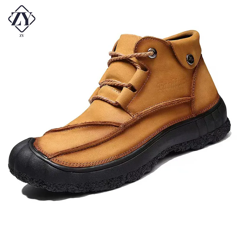 New Arrival Genuine Leather Men Boots Handmade Ankle Boots Comfortable Hiking Man Outdoor Shoes Casual Warm Winter Boots
New Arrival Genuine Leather Men Boots Handmade Ankle Boots Comfortable Hiking Man Outdoor Shoes Casual Warm Winter Boots