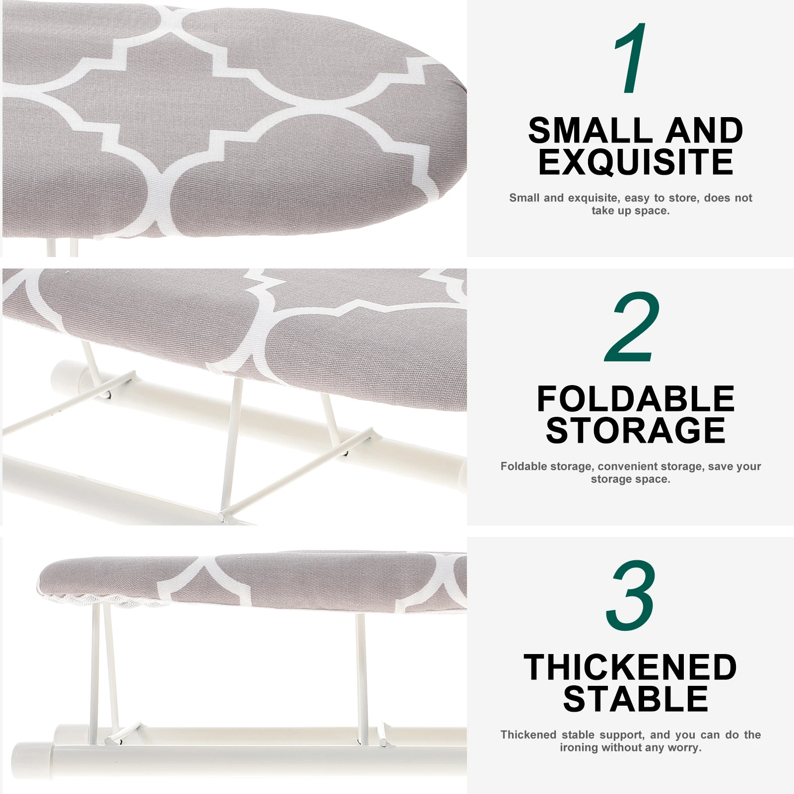 Foldable Mini Ironing Board 7Mm Padded Breathable Surface Oval Panel for Wrinkle Free Ironing on Tabletop Portable Convenient
Foldable Mini Ironing Board 7Mm Padded Breathable Surface Oval Panel for Wrinkle Free Ironing on Tabletop Portable Convenient