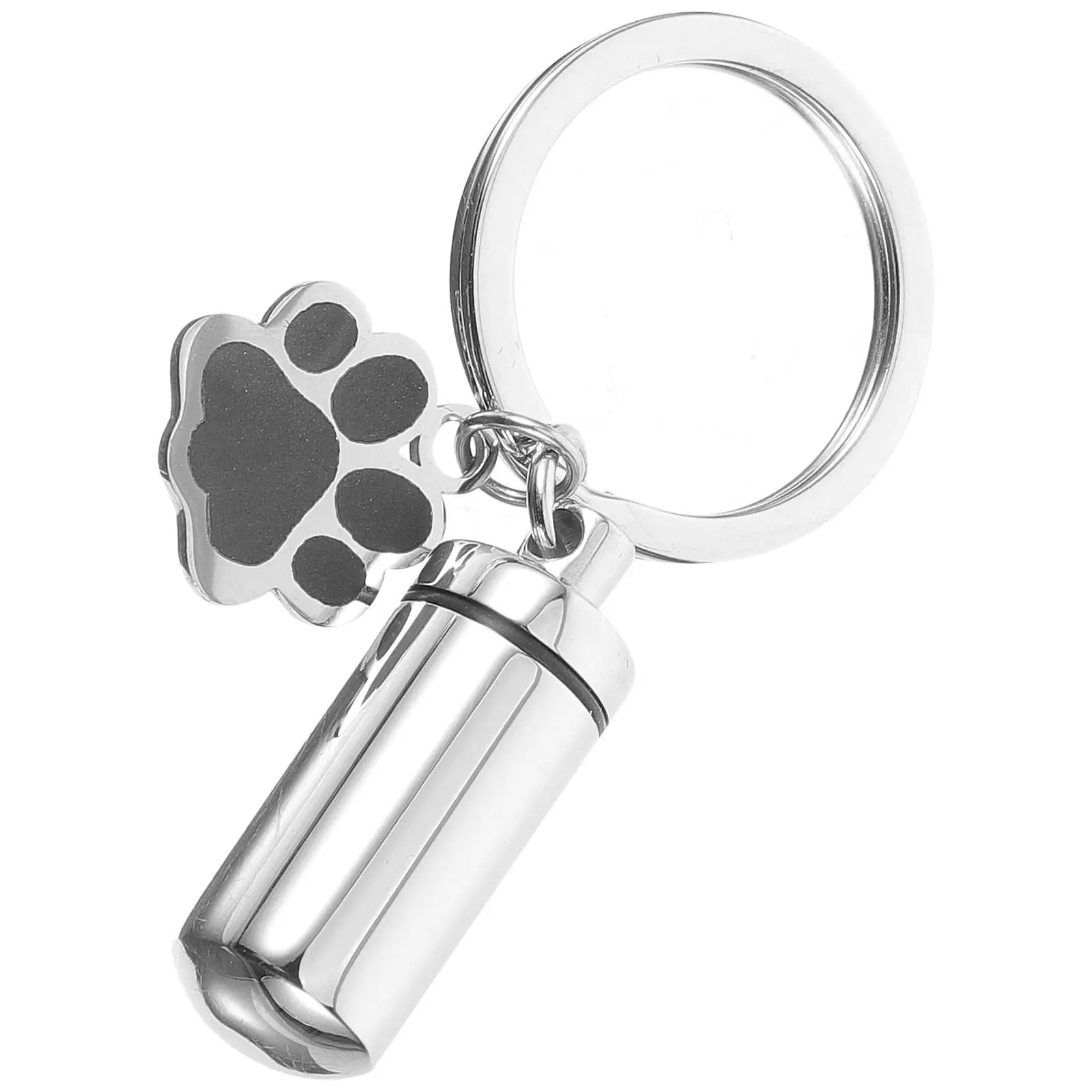 Cylinder Paw Print Keychain Titanium Steel Pet Ash Urn Lightweight Durable Smooth Metal Key Ring Bag Hanging nament
Cylinder Paw Print Keychain Titanium Steel Pet Ash Urn Lightweight Durable Smooth Metal Key Ring Bag Hanging nament
