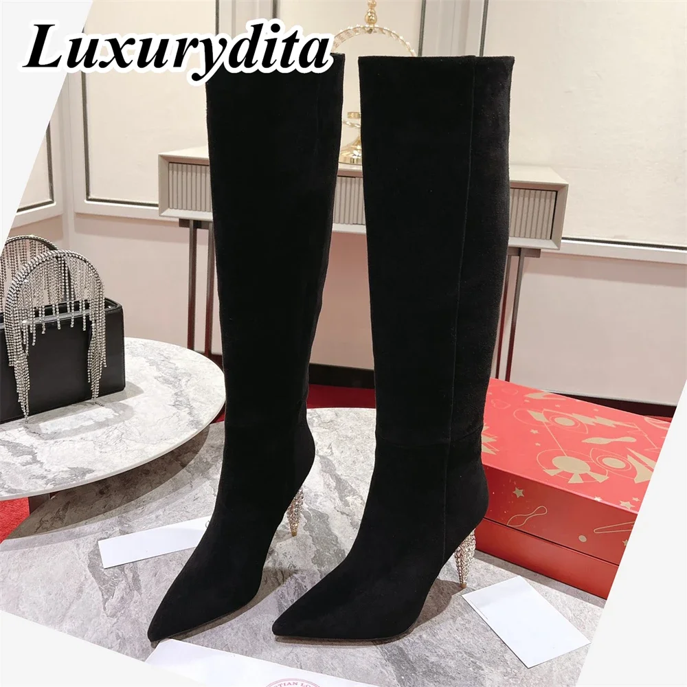 Top Quality Womens High Heel Boots Luxury Fashion Women Ankle Boots Designer Red heel leather sole over the knee boots 1139
Top Quality Womens High Heel Boots Luxury Fashion Women Ankle Boots Designer Red heel leather sole over the knee boots 1139